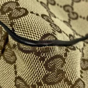 Gucci tote GG bag canvas scarf brown